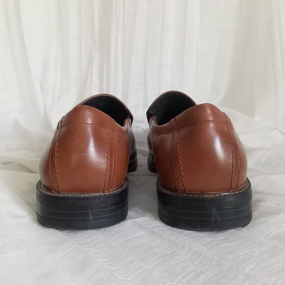STACY ADAMS Leather Loafers Men Sz 11 M Comfort Insole Brown Slip On Dress Shoe - Picture 4 of 11